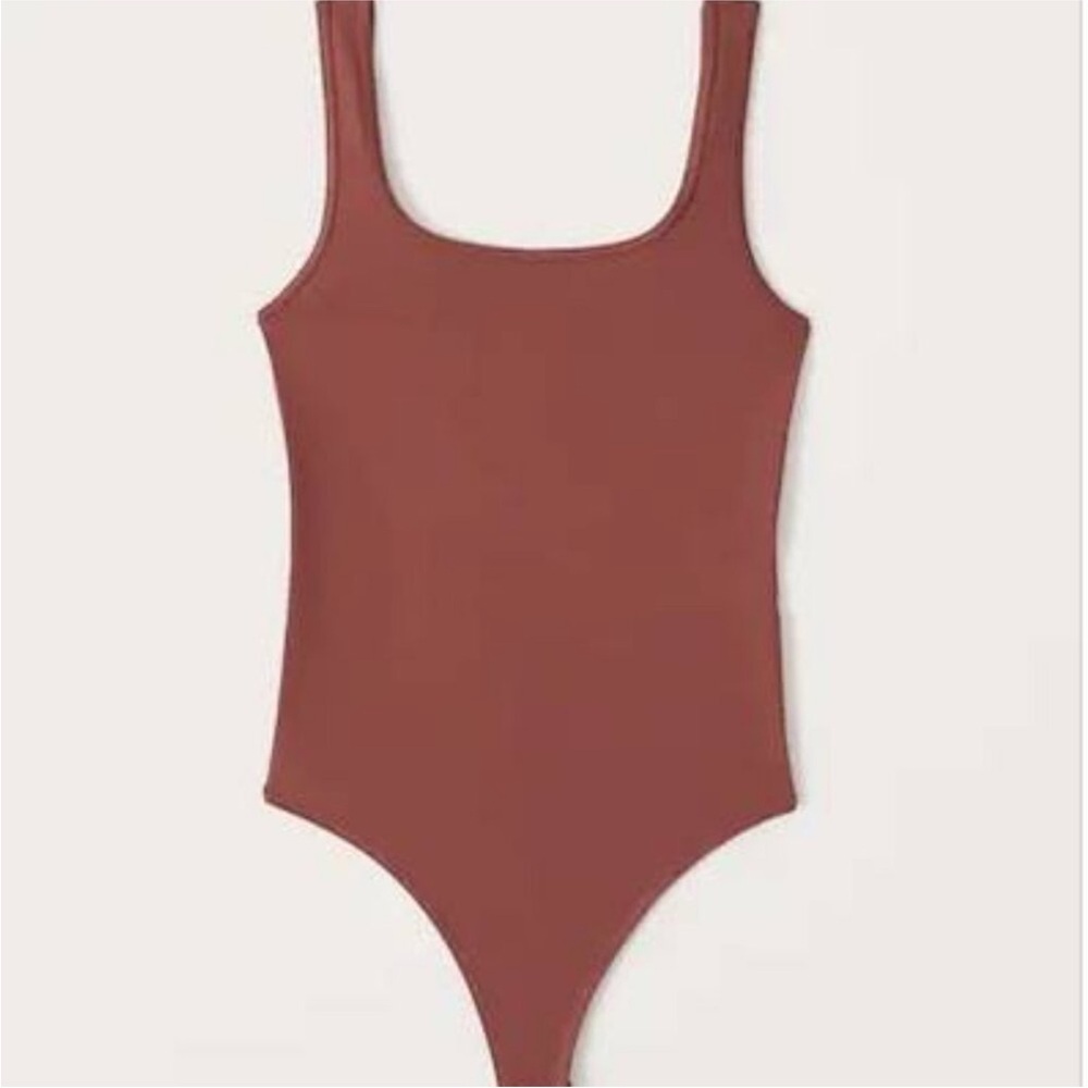 Abercrombie & Fitch Soft A&F Brown Seamless Tank Bodysuit